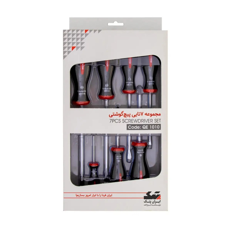 پیچ گوشتی ایران پتک مدل QE 1010 بسته ۷ عددی